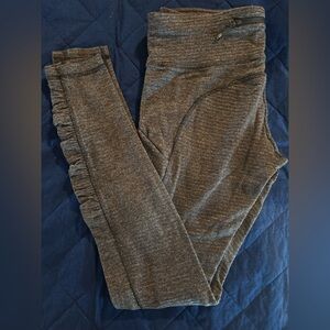 lululemon athletica Dark Heather Gray Ruffle Side Leggings